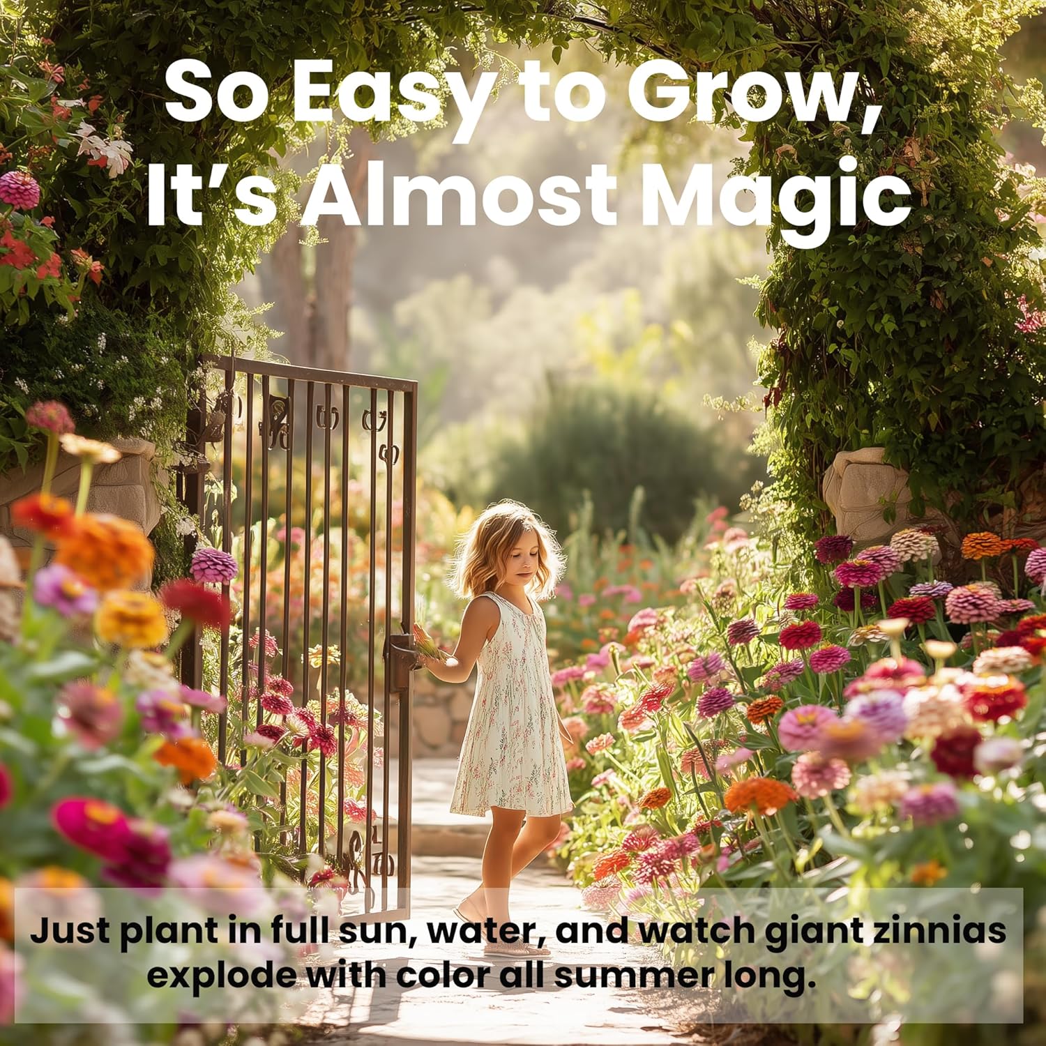 NatureZ Edge Zinnia Seeds for 2026 Planting Outdoors, Over 4000 Flower Seeds, 1 Oz, Non GMO Made in USA, Bulk Semillas De Flores para Sembrar, California Giants, Easy to Grow Zinnia Seed Mix - Image 4